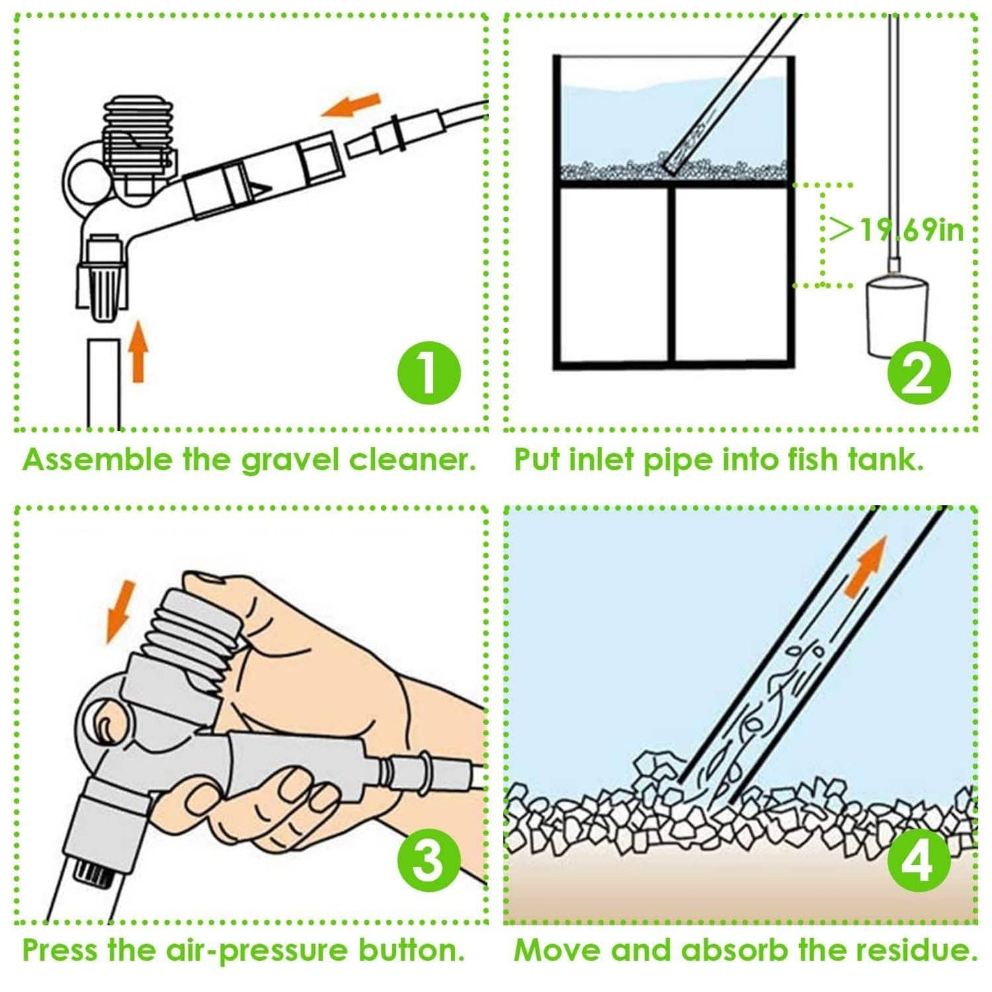 Fish Tank Gravel Cleaner Kit