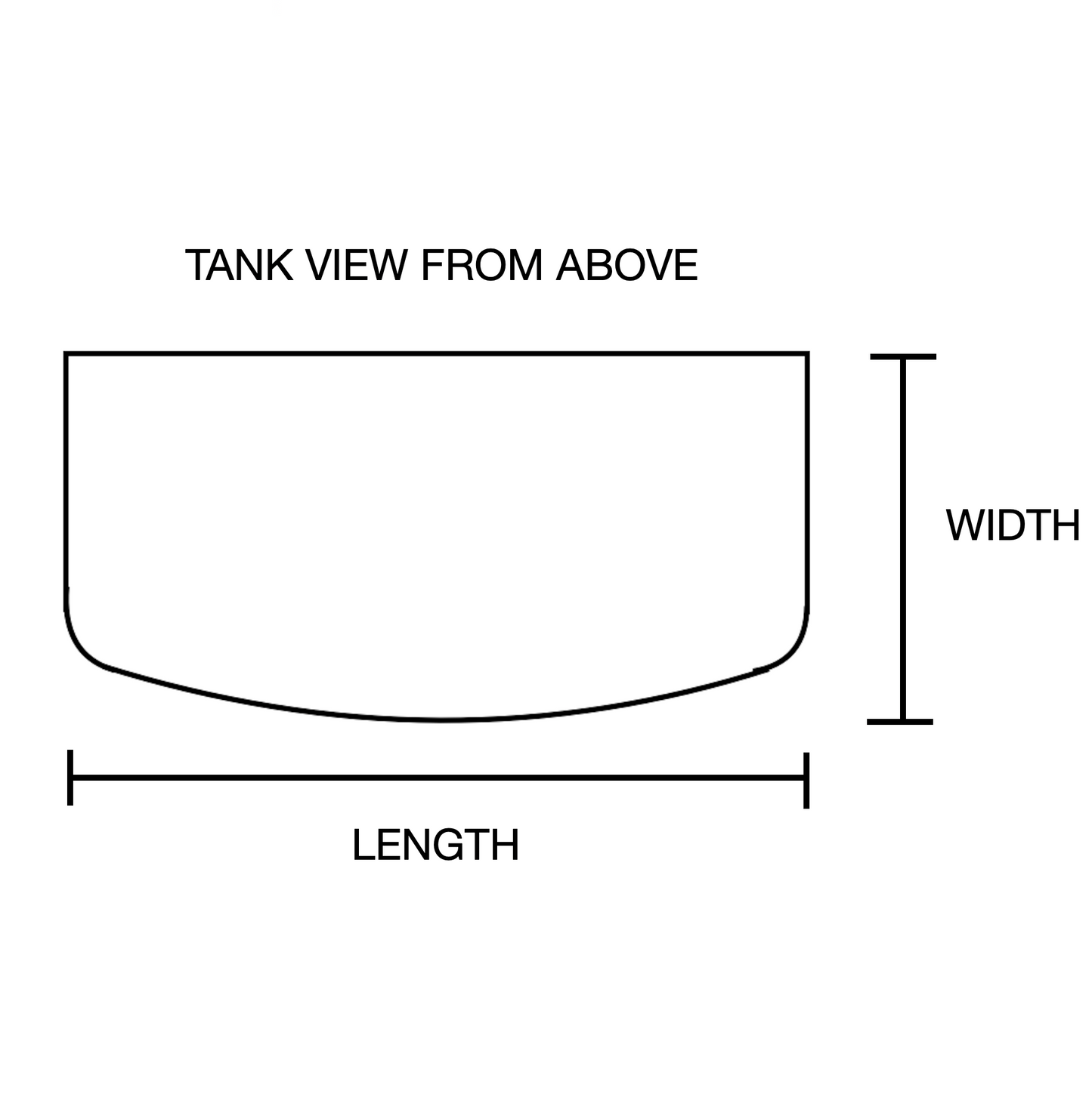 70 gallon GLASS bow front aquarium fish tank set display model