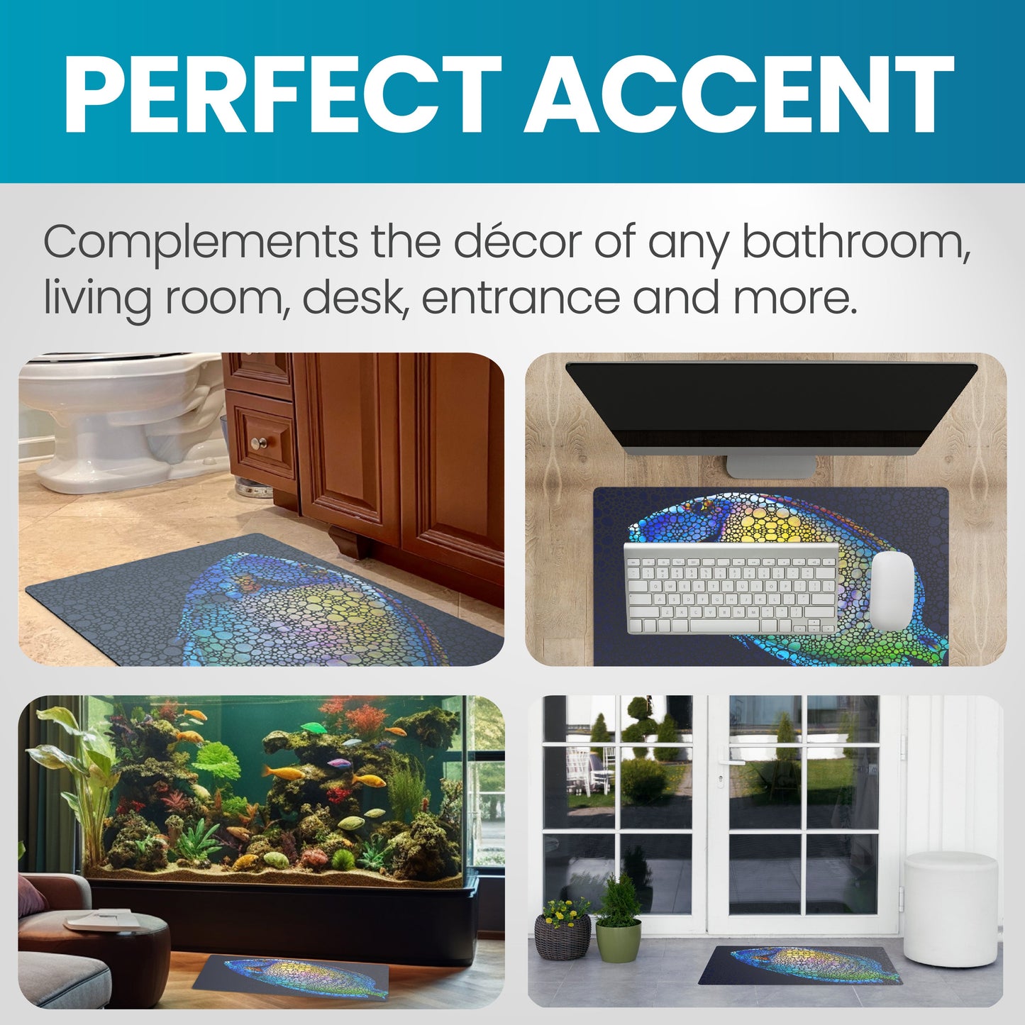 Flipper Aquarium Mat with Tang Artwork